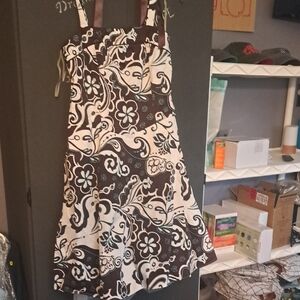 Maurices Brown and White Patterned Dress